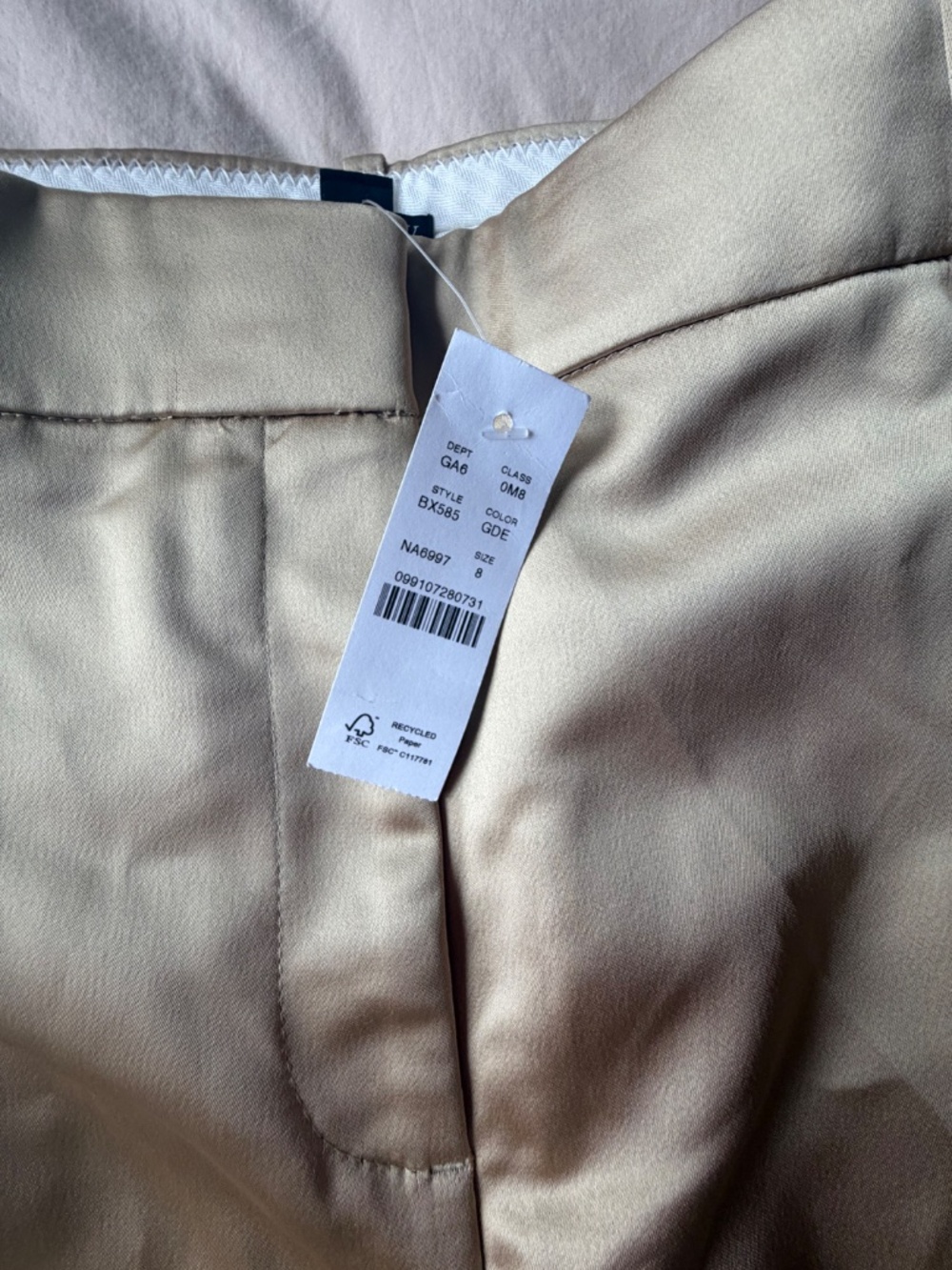 JCrew Women’s Silky Satin Trouser Shorts, NWT - Picture 6 of 7